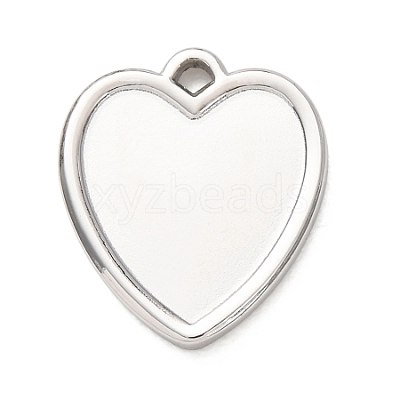 304 Stainless Steel Pendant Cabochon Settings STAS-Z204-04P-13-1