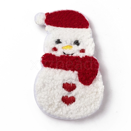 Christmas Snowman Cloth Snap Hair Clips PHAR-G003-12-1