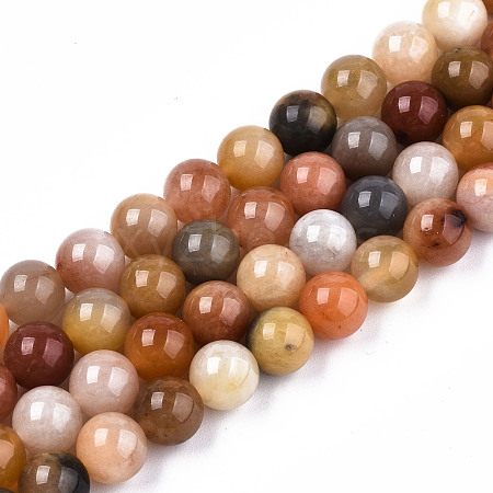 Natural Jade Beads Strands X-G-S373-004-8mm-1