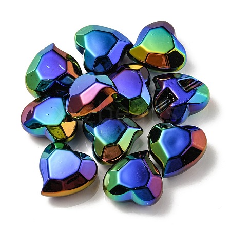 UV Plating Rainbow Iridescent Acrylic Beads OACR-P010-03A-1