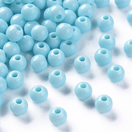 Opaque Acrylic Beads X-MACR-S370-C6mm-A07-1