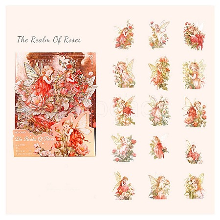 30Pcs Fairy Laser PET Waterproof Self Adhesive Decorative Sticker Pack for Journal DIY Decoration PW-WG53085-04-1