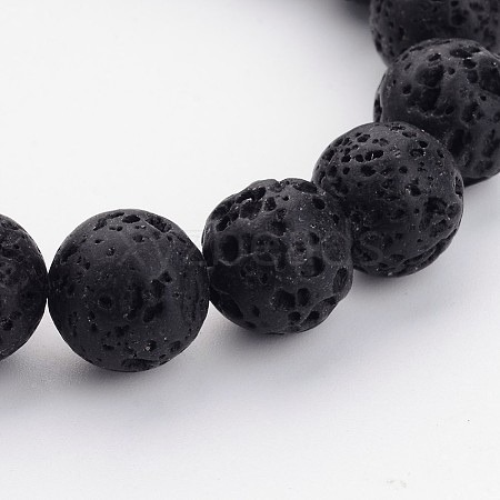 Natural Lava Rock Beads Strands G434-13-1