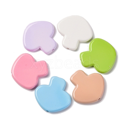 Baking Painted Opaque Acrylic Beads MACR-F080-18-1