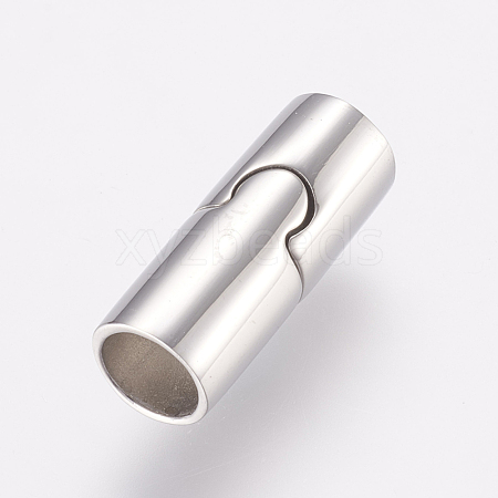 Tarnish Resistant 304 Stainless Steel Magnetic Clasps with Glue-in Ends STAS-E138-02P-1