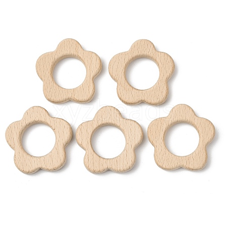 Natural Beech Wood Linking Rings WOOD-I017-10-1