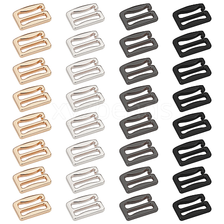 Olycraft 32Pcs 4 Colors Zinc Alloy Underwear Strap Buckles FIND-OC0003-08A-1