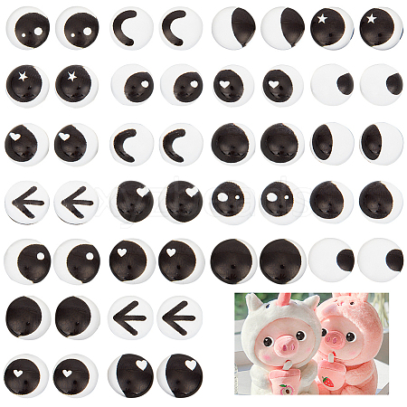 Olycraft 144Pcs 24 Style Glass Doll Craft Eyes Cabochons DIY-OC0011-83B-1