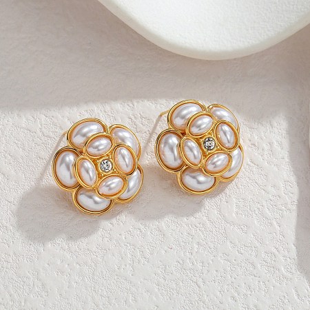 304 Stainless Steel Stud Earrings for Women EJEW-A164-03G-1