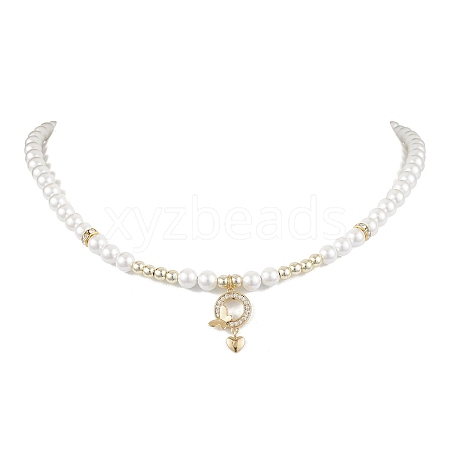 Shell Pearl Necklaces NJEW-JN04862-1