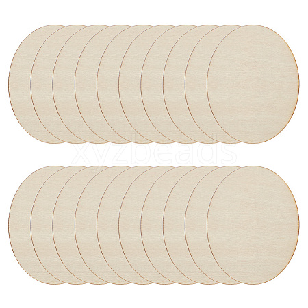 Unfinished Beech Wooden Blank Slices WOOD-WH0124-47C-1