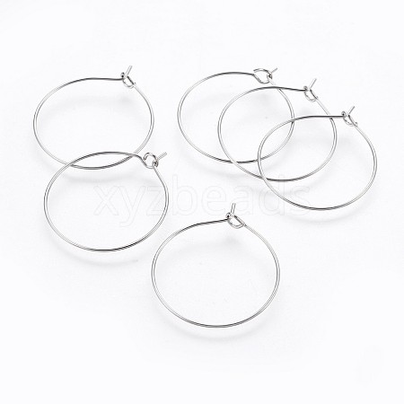 316 Surgical Stainless Steel Hoop Earring Findings STAS-P221-01D-P-1