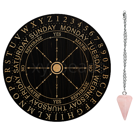 AHADEMAKER 1Pc Cone/Spike/Pendulum Natural Rose Quartz Stone Pendants DIY-GA0004-33G-1