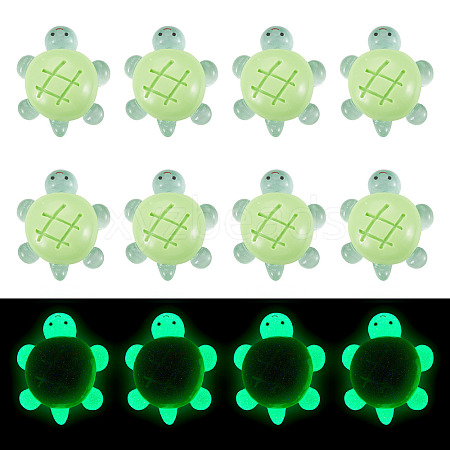 12Pcs Luminous Resin Cabochons RESI-TA0004-55A-1