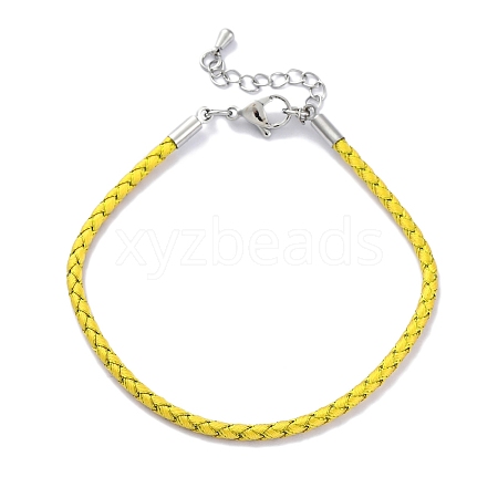 Polyester Cord Braided Bracelet Makings MAK-Z003-01P-08-1