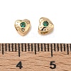 SHEGRACE Brass Green Cubic Zirconia Beads XGRQ4H208-681G-A-3