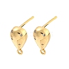 Brass Micro Pave Cubic Zirconia Stud Earring Finding KK-P263-19KCG-1