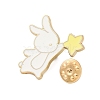 Animals Holding Star Enamel Pins JEWB-S032-02G-B-3