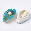 Printed Cowrie Shell Beads SHEL-S274-27G-1