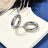 Ring 316 Surgical Stainless Steel Hoop Earrings EJEW-G416-19D-AS-1