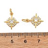 Brass Micro Pave Clear Cubic Zirconia Charms KK-F941-40A-G-3
