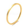 Ion Plating(IP) 304 Stainless Steel Simple Plain Band Finger Ring for Women Men RJEW-F152-05G-C-1