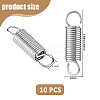 10Pcs Stainless Steel Tension Spring Hook AJEW-FH0006-13B-2