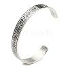 Non-Tarnish 304 Stainless Steel Open Cuff Bangles BJEW-P300-03P-1