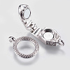 Brass Fold Over Magnetic Clasps X-KK-G338-01P-2