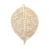 Rack Plating Brass Filigree Pendants KKC-K001-19KCG-1