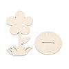 DIY Unfinished Wood Flowers Cutout WOOD-P017-04-3