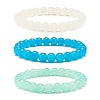 8mm Imitation Jade Glass Round Beads Stretch Bracelet for Girl Women BJEW-JB07179-1