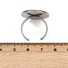 304 Stainless Steel Cuff Ring Components STAS-D372-07P-08-3