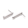 Non-Tarnish 304 Stainless Ear Stud Components STAS-M274-012A-P-1