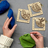 Wooden Square Frame Crochet Ruler DIY-WH0536-004-5