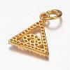 Brass Micro Pave Cubic Zirconia Charms ZIRC-K045-12-3