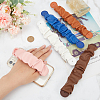 WADORN 5Pcs 5 Colors Wrinkled PU Leather Mobile Phone Wrist Strap AJEW-WR0001-74-3