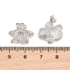 Brass Micro Pave Cubic Zirconia Stud Earring Findings CU-CBAA5EE-04P-04-3