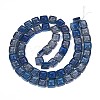 Electroplate Transparent Glass Beads Strands EGLA-N017-03E-2