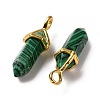 Synthetic Malachite Pointed Pendants G-K329-03G-3