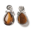 Natural Tiger Eye Pendants G-A031-02P-07-2