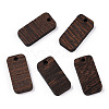 Natural Wenge Wood Pendants WOOD-T023-33A-01-1