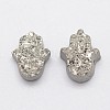 Hamsa Hand Druzy Crystal Beads G-F535-46-3