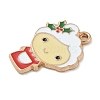 Christmas Alloy Enamel Pendants ENAM-K074-01G-11-2