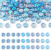 100Pcs 5 Styles Transparent Electroplated UV Plating Glass Beads GLAA-TA0003-19A-1