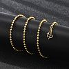 1.5mm Rack Plating Brass Ball Chain Necklaces for Women Men MAK-L044-63G-3