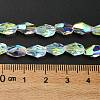 Transparent Electroplate Glass Beads Strands GLAA-K064-03B-AB01-4