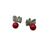 Alloy Crystal Rhinestone Bowknot Dangle Stud Earrings FS-WG0E442-01-1