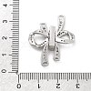 Brass Clear Cubic Zirconia Fold Over Clasps KK-M306-03P-3