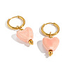 304 Stainless Steel with Handmade Procelain Hoop Dangle Earrings for Women CE4486-5